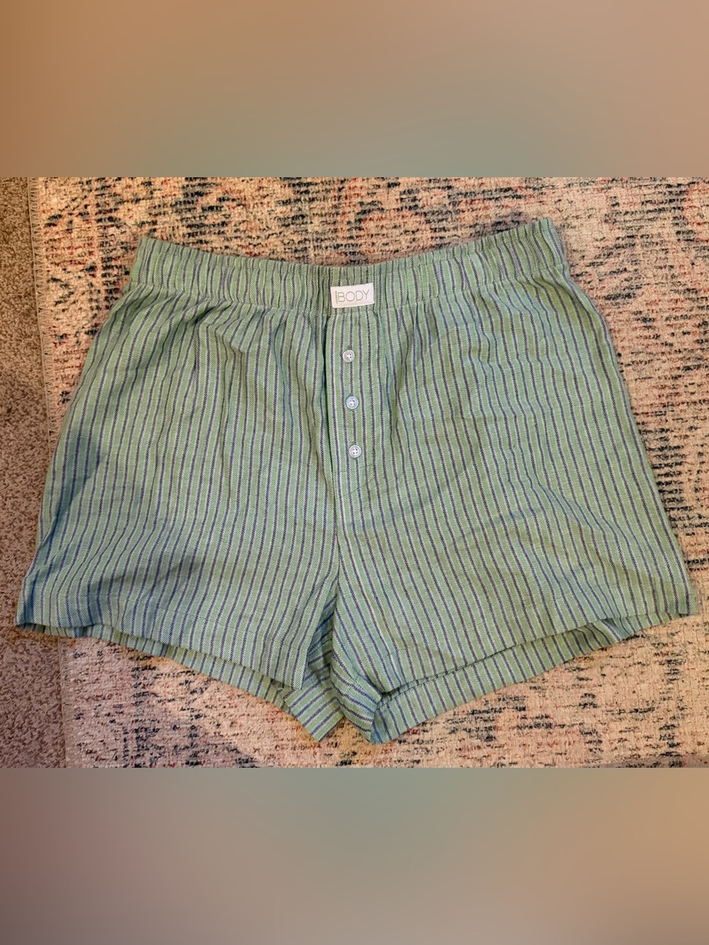 Cotton On Body Green Striped Women’s Boxer Shorts